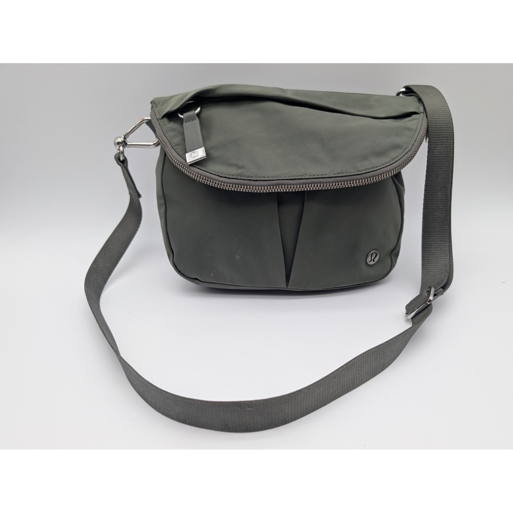 Lululemon All Night Festival Bag Olive Green Nylon Crossbody Shoulder Bag
